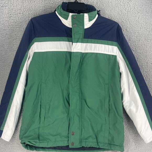 Brooks Brothers 346 Jacket Mens Medium Green Navy Hooded Primaloft Insulated - Picture 7 of 13